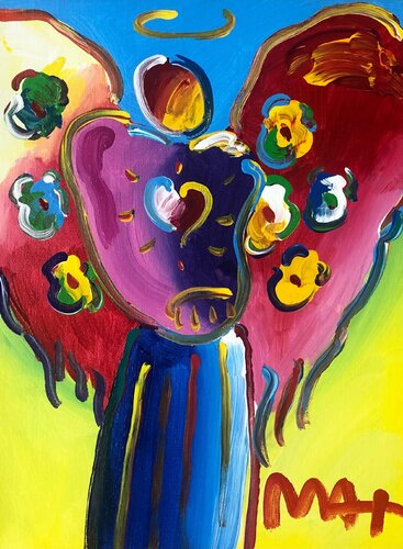 Angel with Heart par Peter Max, Peinture en vente sur Singulart