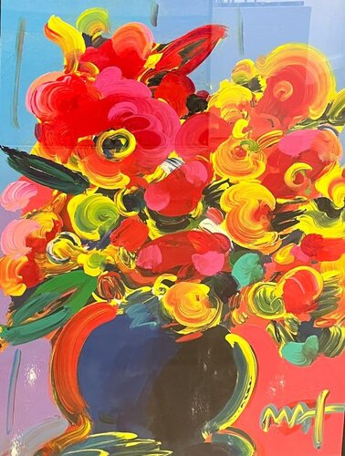 Big Red Flowers par Peter Max, Autres supports en vente sur Singulart