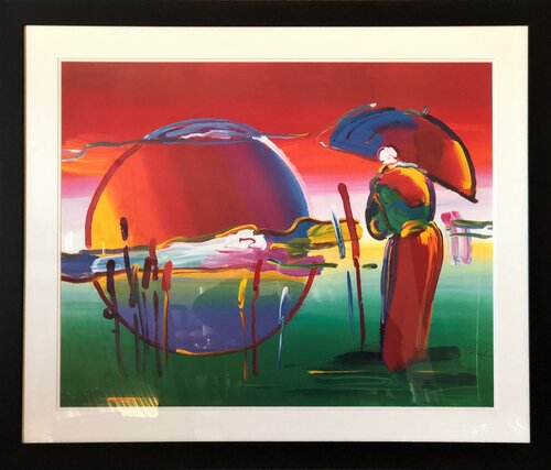 Rainbow Umbrella Man In Reeds par Peter Max, Autres supports en vente sur Singulart