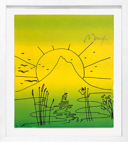 SAILBOAT SUNRISE par Peter Max, Œuvre sur papier en vente sur Singulart