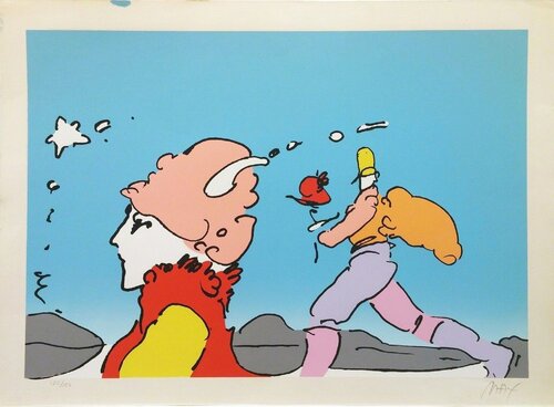 MOON FLOWERS I van Peter Max, Afdruk te koop op Singulart