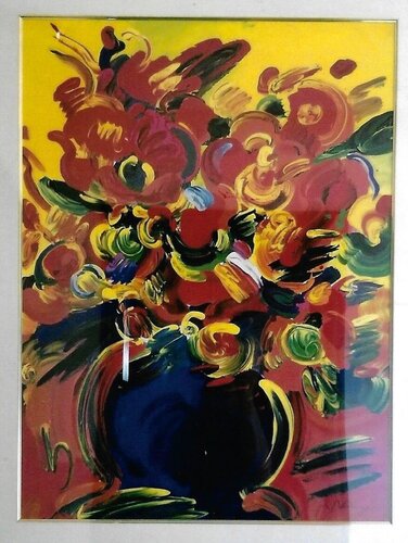 Red Flowers van Peter Max, Schilderij te koop op Singulart