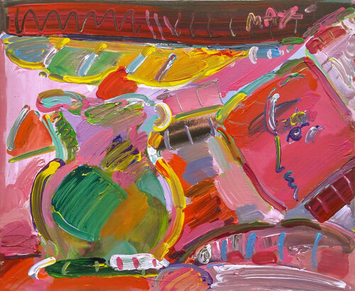 STILL LIFE WITH PROFILE van Peter Max, Schilderij te koop op Singulart