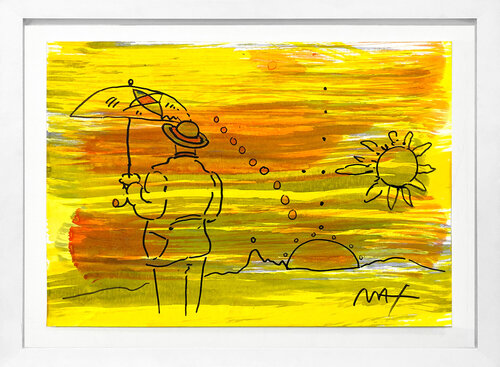 UMBRELLA MAN van Peter Max, Werk op papier te koop op Singulart