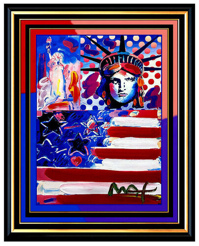 GOD BLESS AMERICA van Peter Max, Werk op papier te koop op Singulart