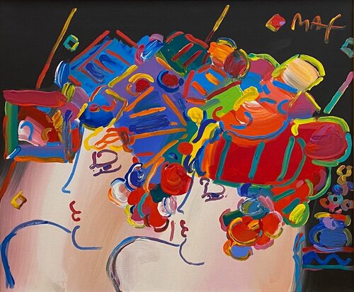 Mondrian Ladies IV van Peter Max, Schilderij te koop op Singulart