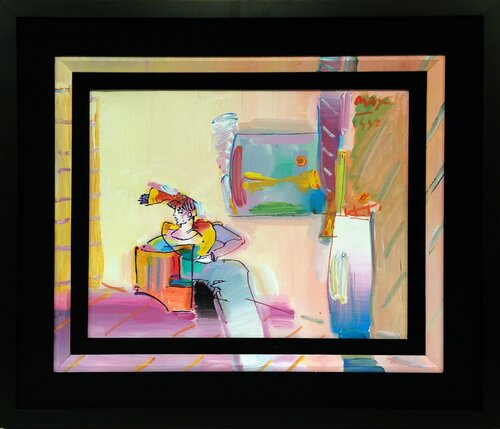 LIVING ROOM (WOMAN) par Peter Max, Peinture en vente sur Singulart