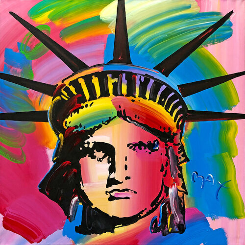 LIBERTY HEAD par Peter Max, Peinture en vente sur Singulart