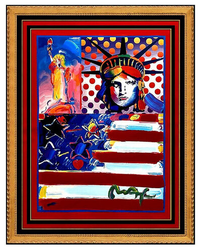 GOD BLESS AMERICA par Peter Max, Peinture en vente sur Singulart