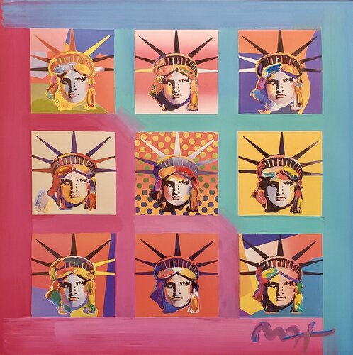 Nine Liberties par Peter Max, Œuvre sur papier en vente sur Singulart