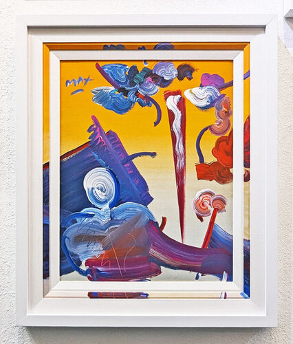 Sage Abstract (Custom framed original painting) van Peter Max, Schilderij te koop op Singulart