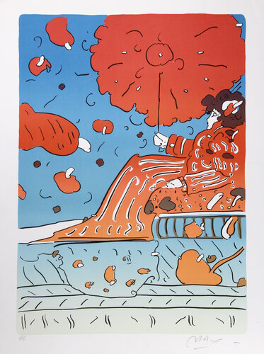 Umbrella Lady 15 di Peter Max, Stampa in vendita su Singulart