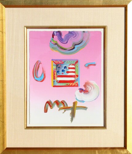 Flag di Peter Max, Opera su carta in vendita su Singulart