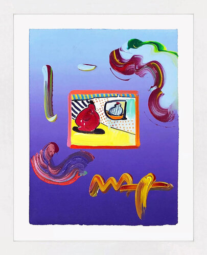 Still Life - Abstract Series (unique mixed media on paper) de Peter Max, Pintura a la venta en Singulart