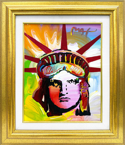 【真作】超希少！！ポップアート界巨匠　ピーター・マックス　油彩　Wiki掲載！ 真作】超希少！！ポップアート界巨匠 ピーター・マックス 油彩