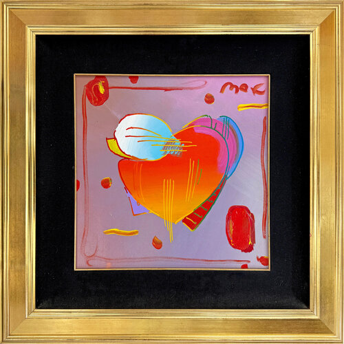 Heart (framed original painting) von Peter Max, Malerei kaufen auf Singulart