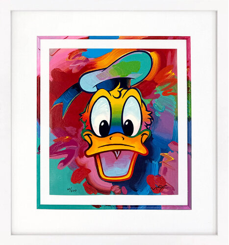 Disney: Donald Duck (custom framed hand signed serigraph) von Peter Max, Druck kaufen auf Singulart