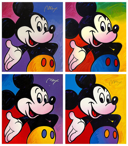Disney: Mickey Mouse Suite (hand signed set of 4 serigraphs) di Peter Max, Stampa in vendita su Singulart