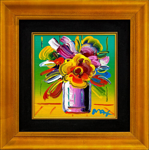 Abstract Flowers Ver. XII #57 (original painting) par Peter Max, Peinture en vente sur Singulart