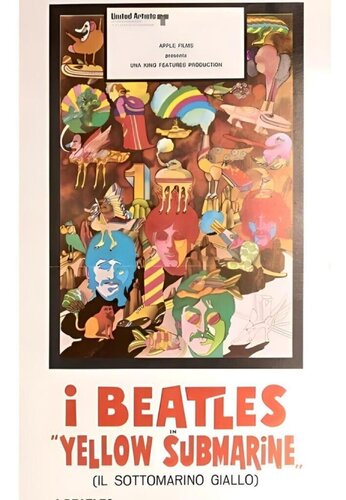 Beatles Yellow Submarine Pop Art 1968 Original Vintage Locandina on Linen di Peter Max, Stampa in vendita su Singulart