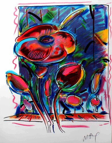 Garden Flowers di Peter Max, Stampa in vendita su Singulart