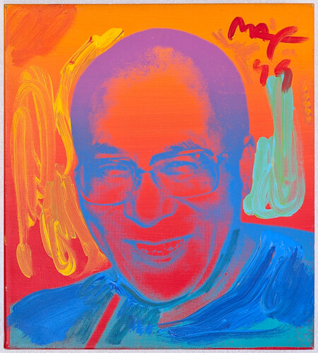 Dalai Lama (original painting on canvas) by Peter Max, Painting for Sale on Singulart