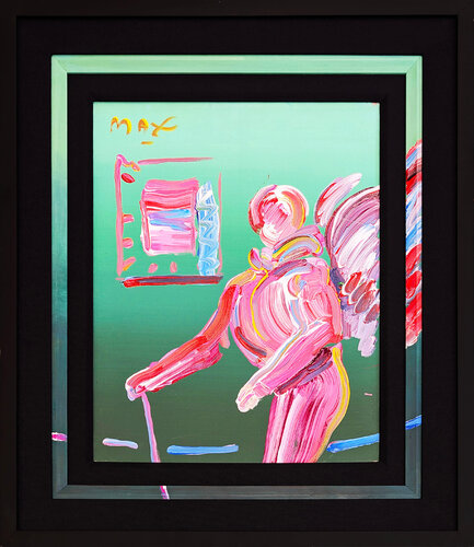 Angel By The Window (custom framed original painting on canvas) di Peter Max, Pittura in vendita su Singulart