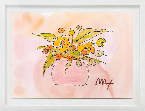 Spring Bouquet (framed, original mixed media on paper) by Peter Max, Work on Paper for Sale on Singulart