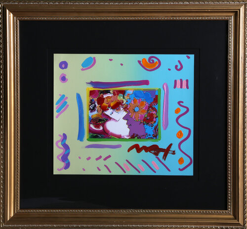 Flower Lady with Three Profiles by Peter Max, Other Media for Sale on Singulart