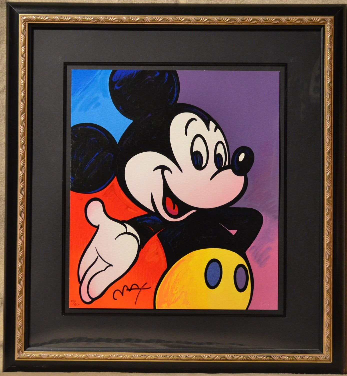 Mickey Mouse (The Complete Set of 4 Hand-Signed Color Lithographs) by Peter Max Peter Max