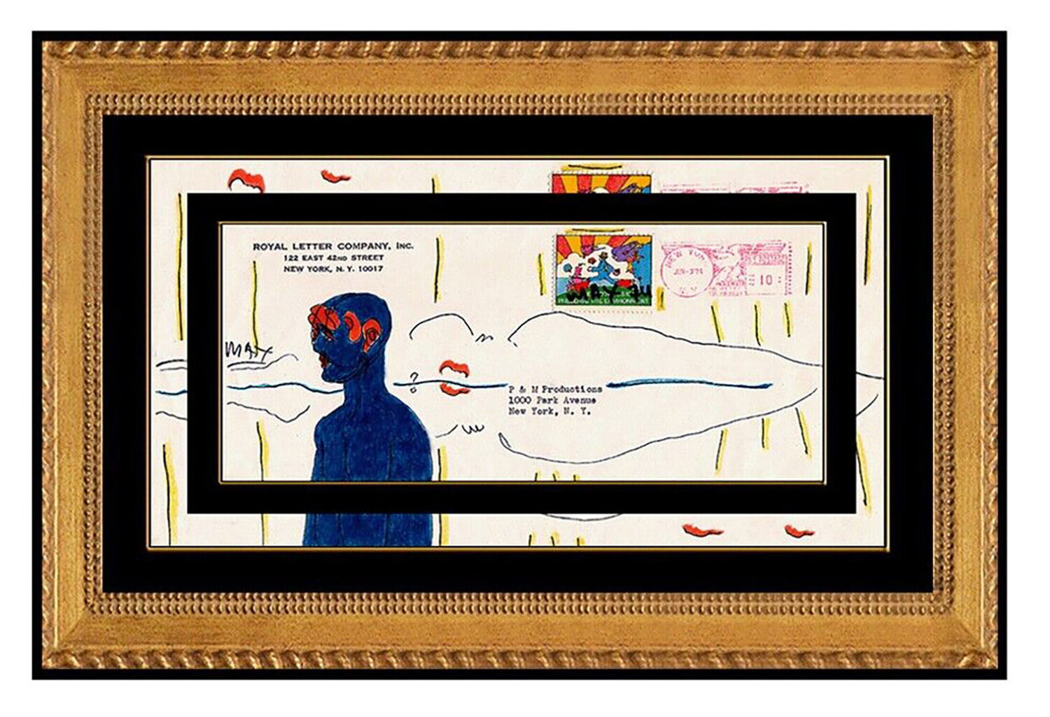 Pop Art Profile with Expo '74 Preserve the Environment Stamp Peter Max