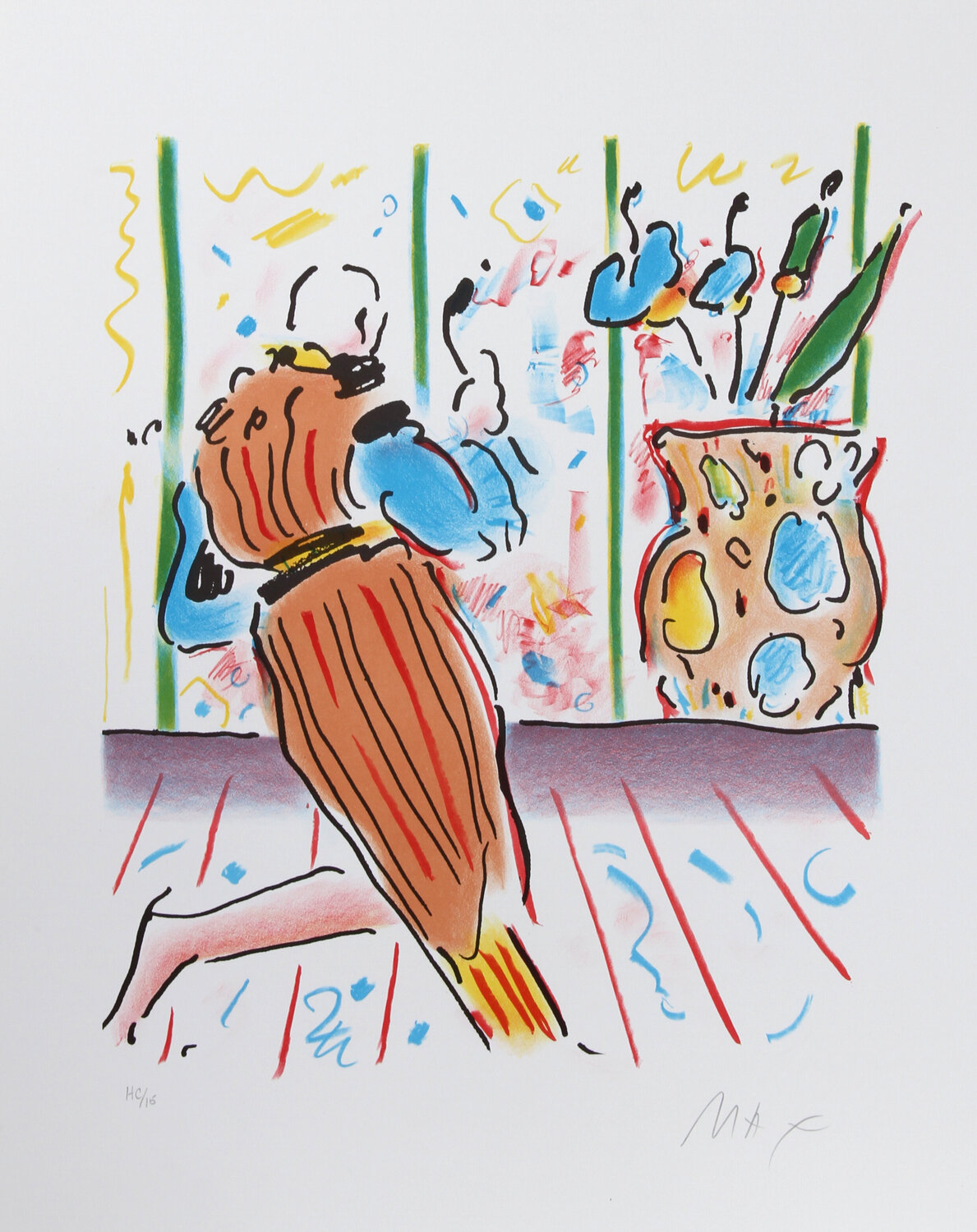 Monk and Vase Peter Max