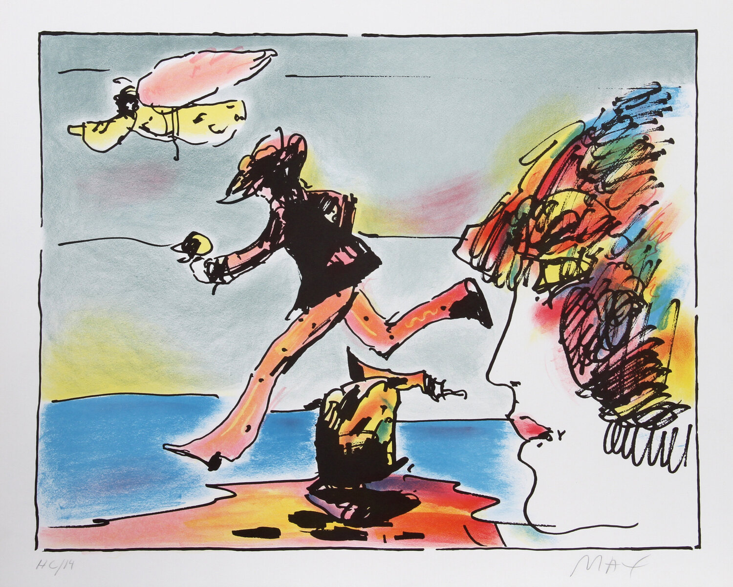 Runner and Flying Sage Peter Max