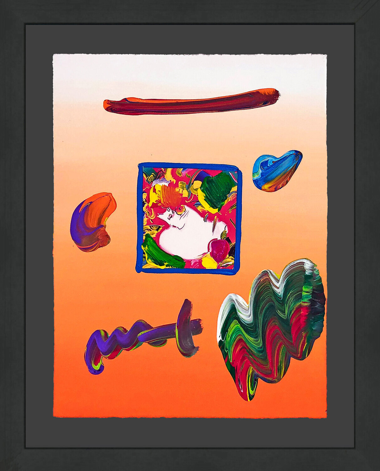Day Dream (unique mixed media on paper) Peter Max