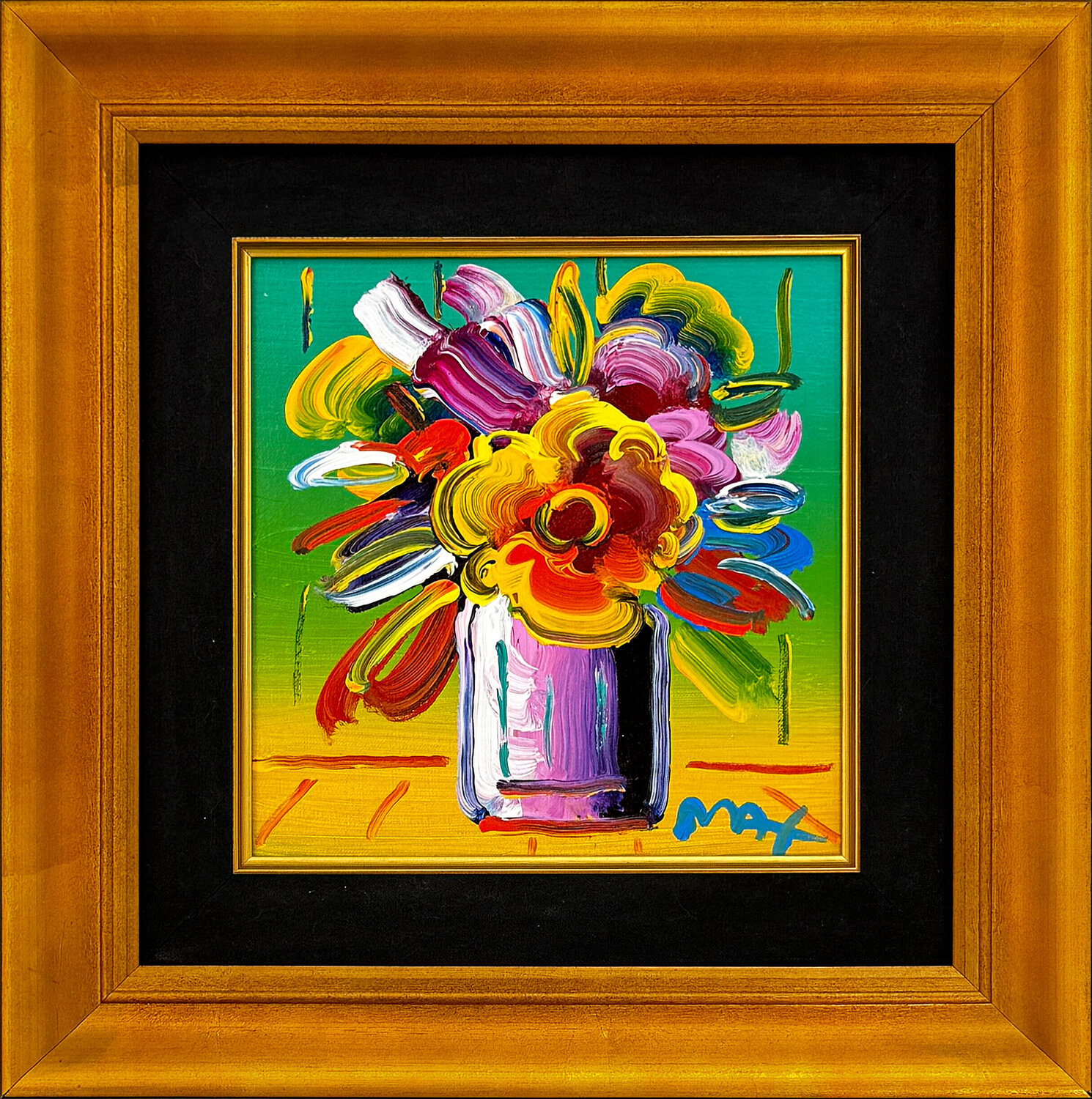 Abstract Flowers Ver. XII #57 (original painting) Peter Max