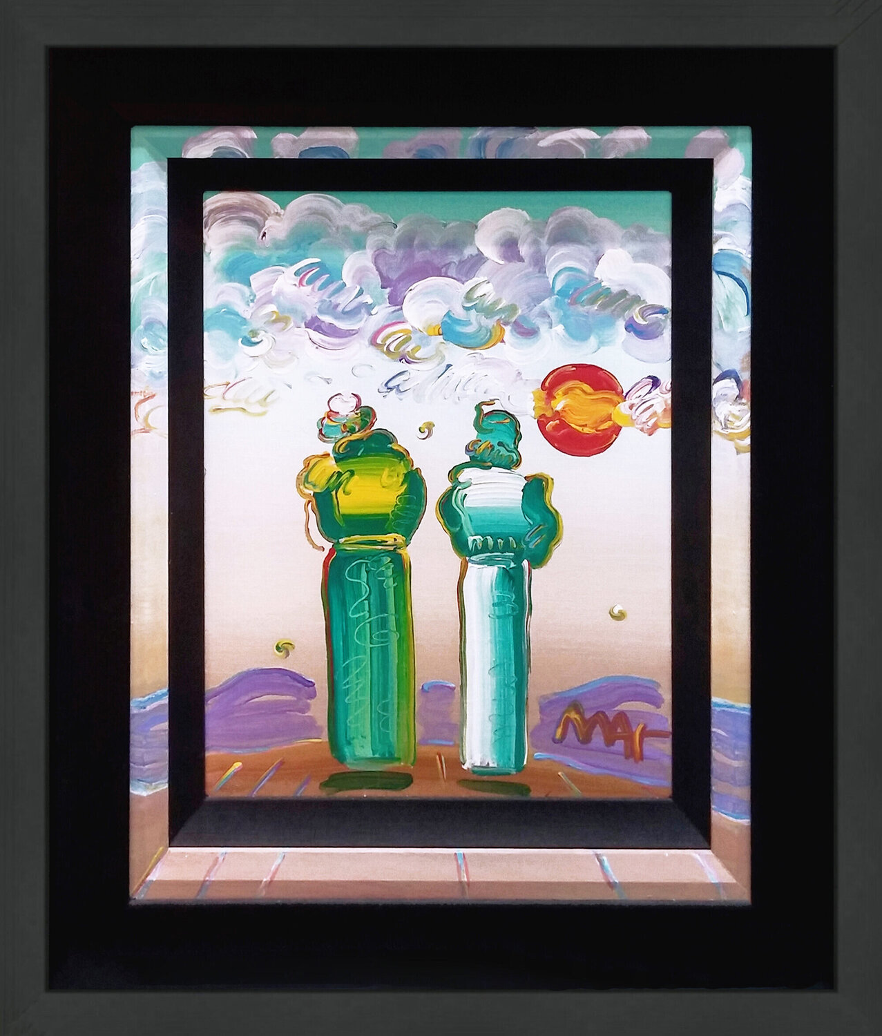 Sage (custom framed original painting on canvas) Peter Max