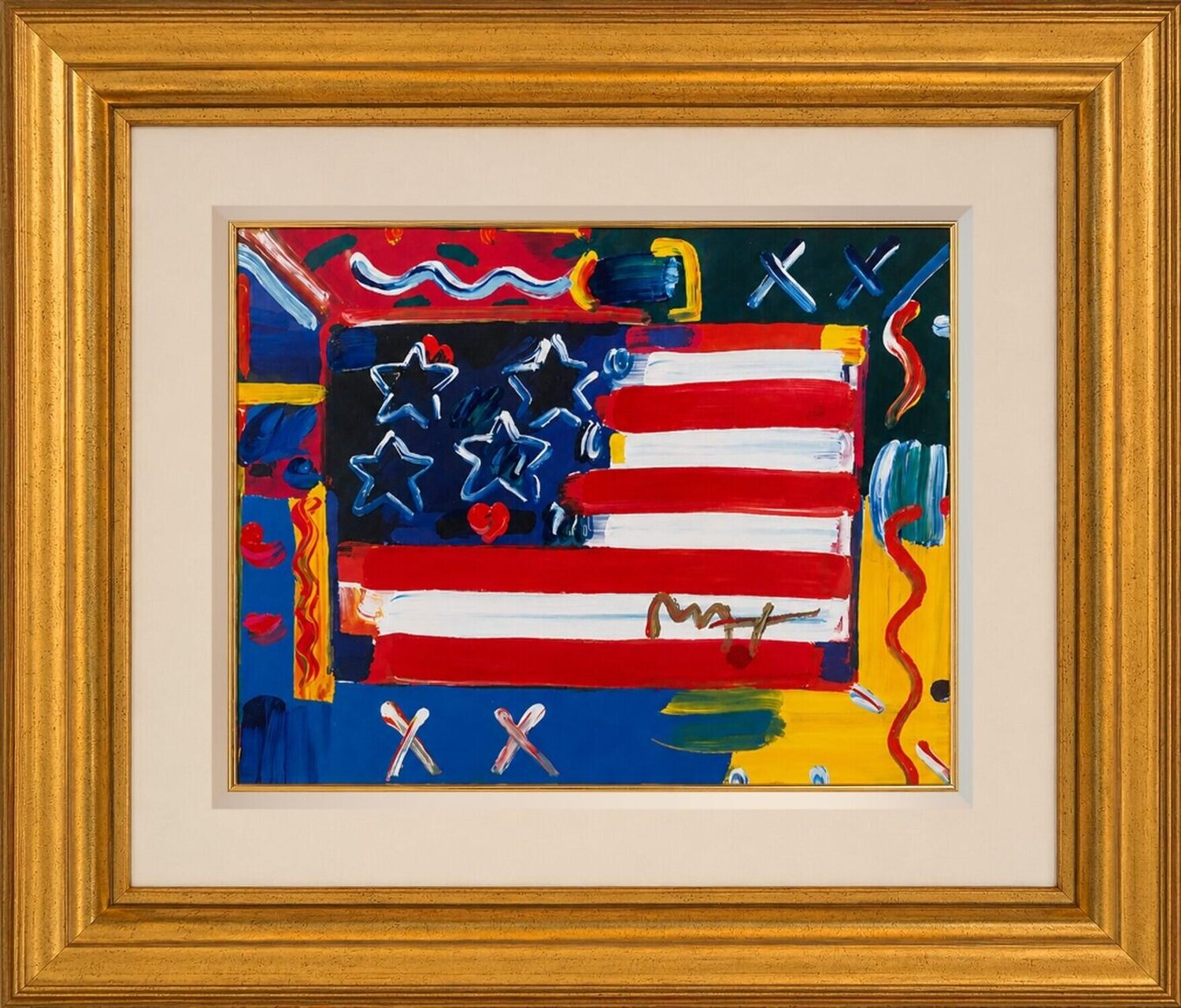 Flag with Heart Peter Max Otros medios en venta