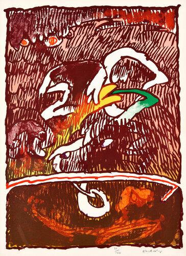 Objets volants VI (Flying Objects VI) van Pierre Alechinsky, Afdruk te koop op Singulart