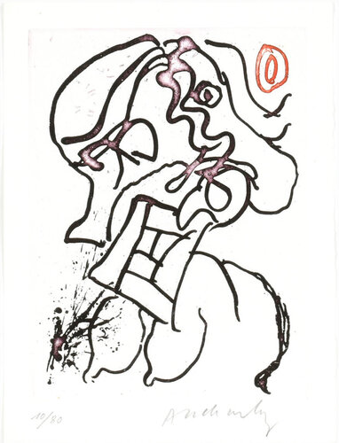 Carré blanc I di Pierre Alechinsky, Stampa in vendita su Singulart