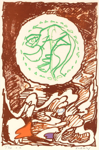 L’excédante 02 di Pierre Alechinsky, Stampa in vendita su Singulart