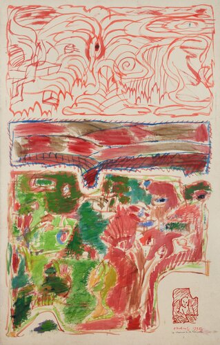 Les Charmes de la Tempera par Pierre Alechinsky, Peinture en vente sur Singulart