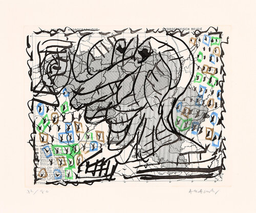 Cartes muettes 03 van Pierre Alechinsky, Afdruk te koop op Singulart