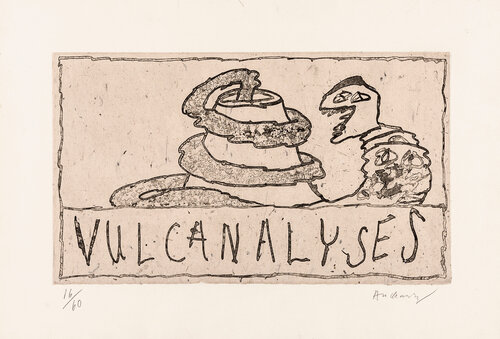 Vulcanalyses 01 van Pierre Alechinsky, Afdruk te koop op Singulart
