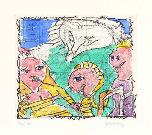 Cartes muettes 02 van Pierre Alechinsky, Afdruk te koop op Singulart