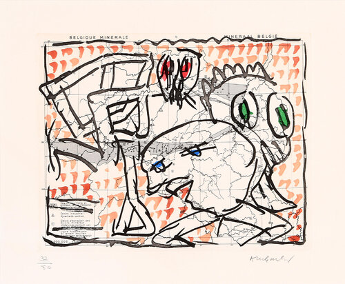 Cartes muettes 01 van Pierre Alechinsky, Afdruk te koop op Singulart