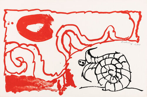 Le rêve de l'ammonite 01 par Pierre Alechinsky, Édition en vente sur Singulart