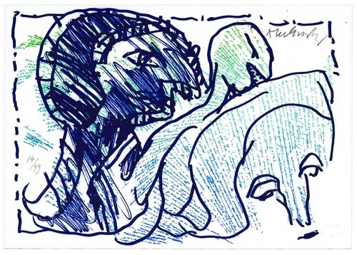 Pointes et Feutres 3 van Pierre Alechinsky, Afdruk te koop op Singulart