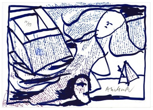 Pointes et Feutres 8 by Pierre Alechinsky, Print for Sale on Singulart