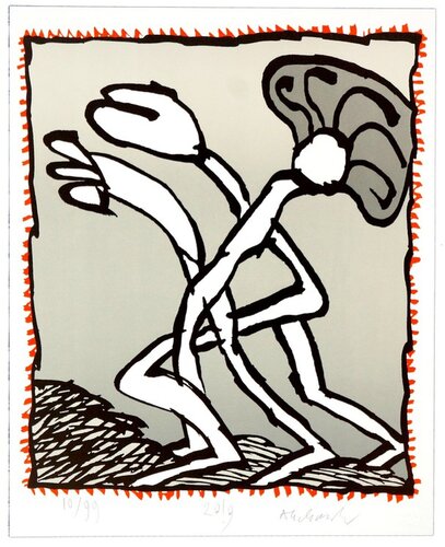 Griserie à minuit 4 van Pierre Alechinsky, Afdruk te koop op Singulart
