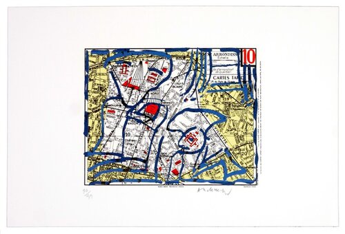 Dixième arrondissement de Paris de Pierre Alechinsky, Impresión a la venta en Singulart